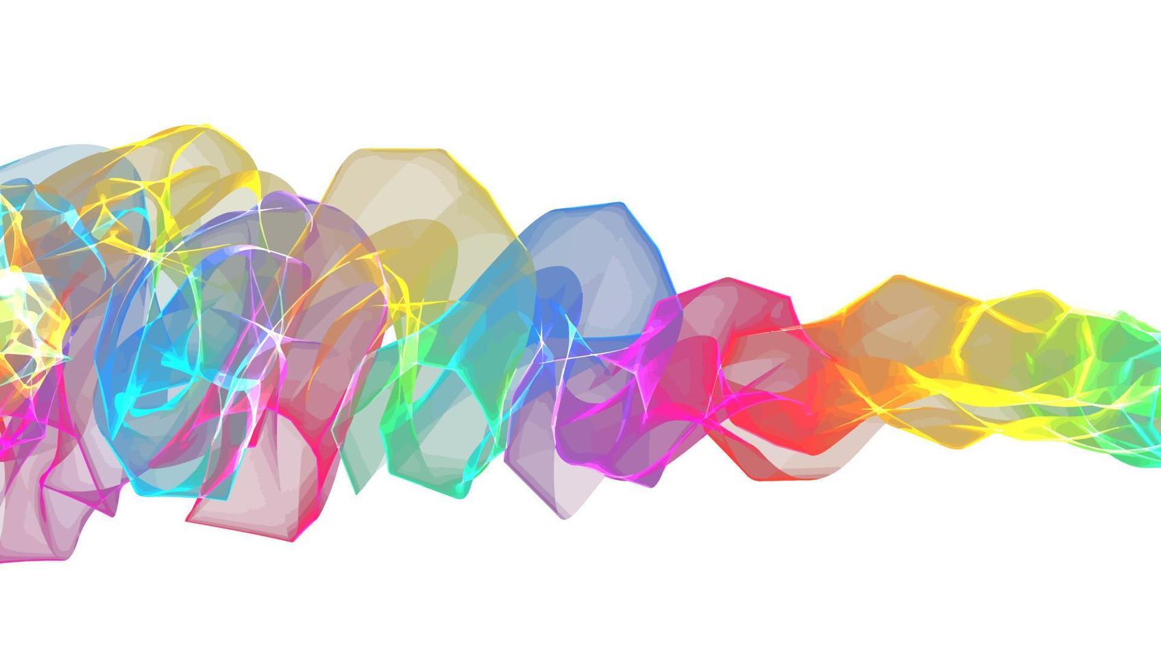Abstract Rainbow Ribbon Banner Element vector