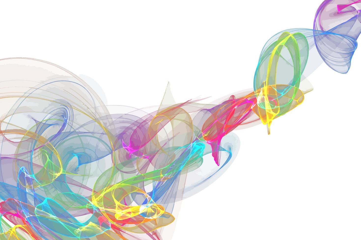 Smoky Rainbow Ribbon Banner Element vector