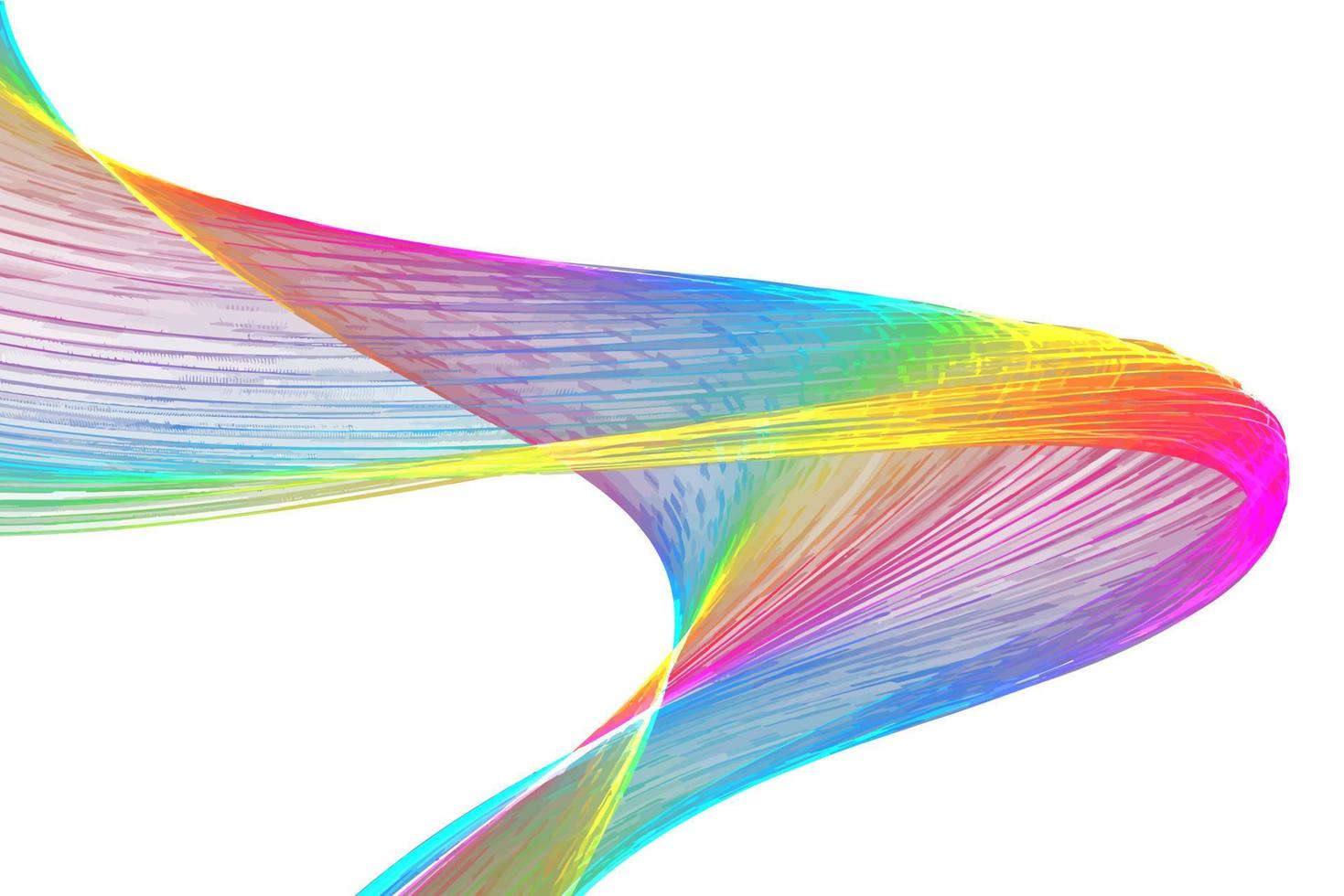 Rainbow Ribbon Particle Curve Banner vector