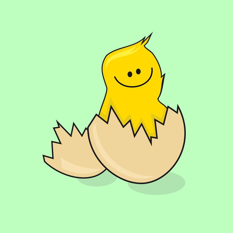 Happy Easter Chick Hatchling vector