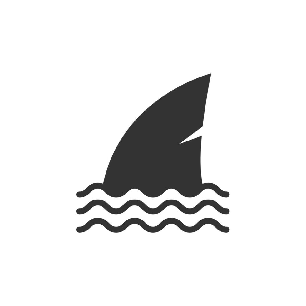 shark icon isolated on white background. vector
