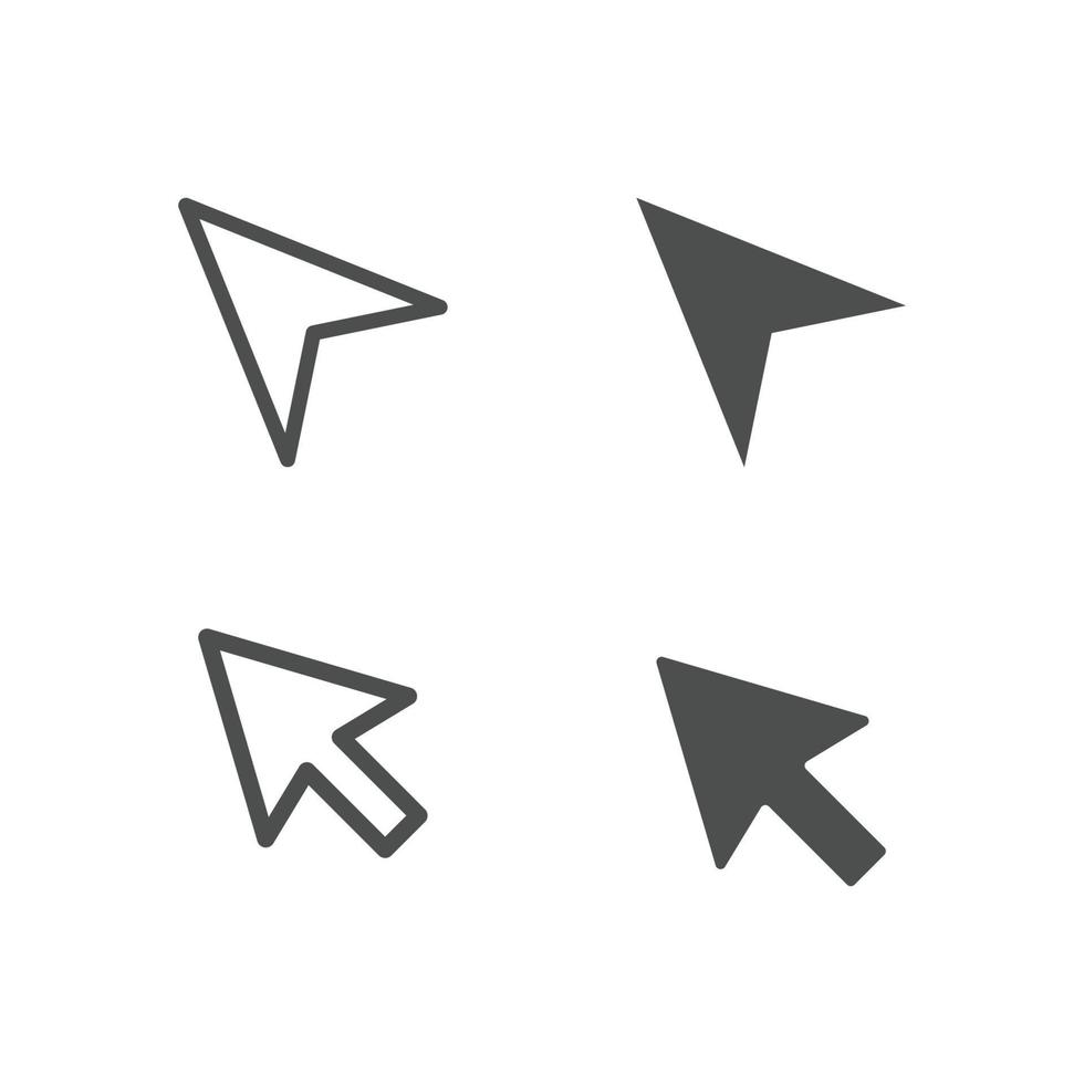 mouse click icon. set of computer mouse click cursor icons vector