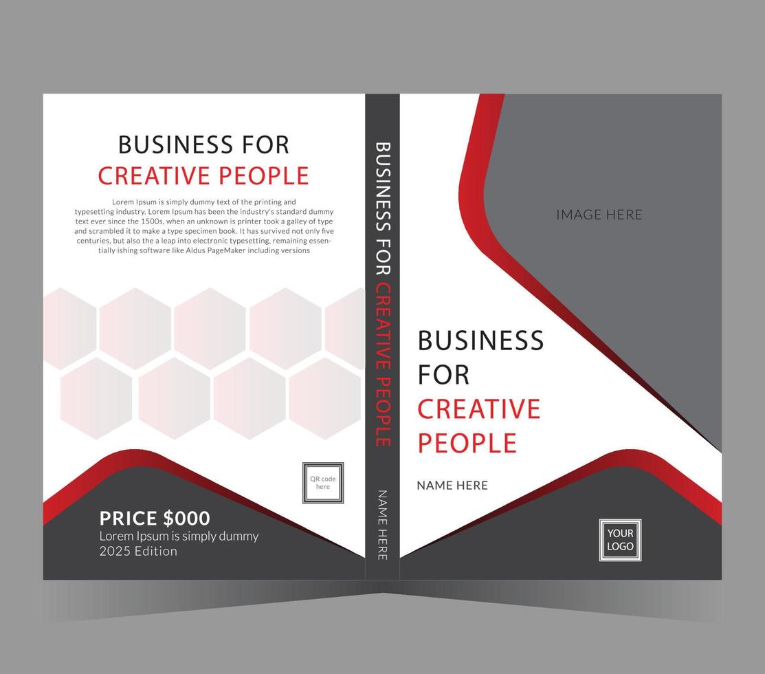 Business book cover design, abstract vector template, cover modern layout,