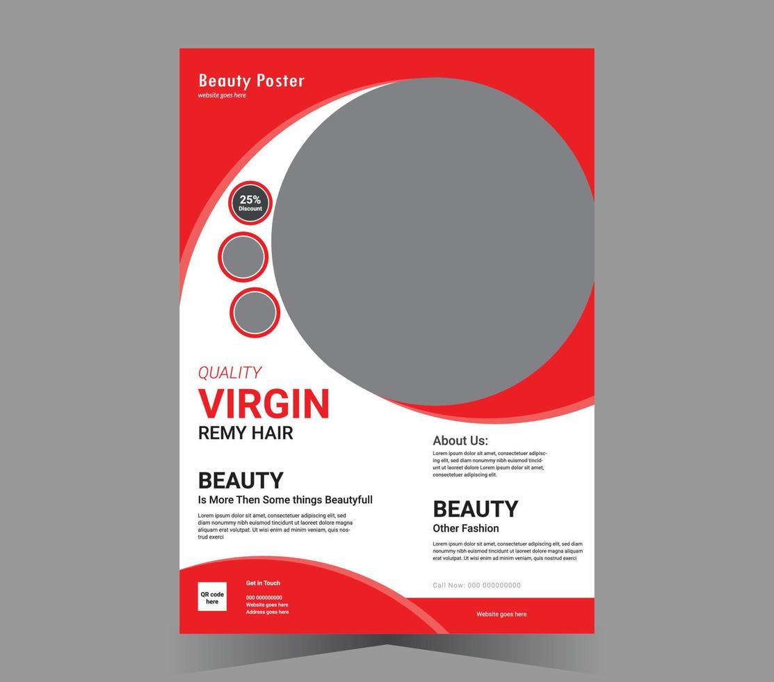Vector beauty poster template design.