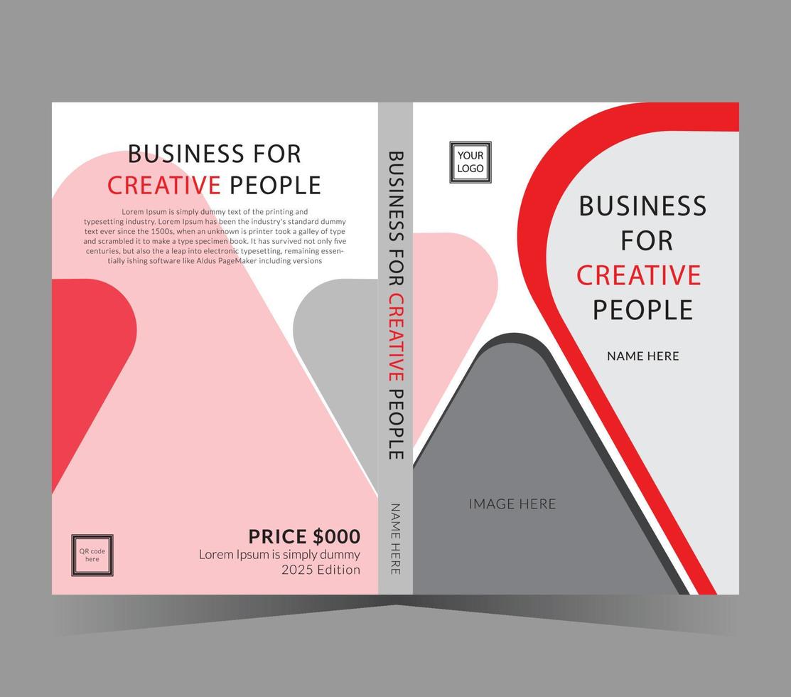 Business book cover design, abstract vector template, cover modern layout,