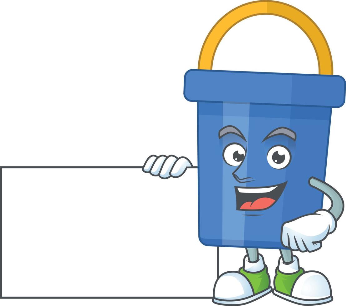 Cartoon character of blue sand bucket vector