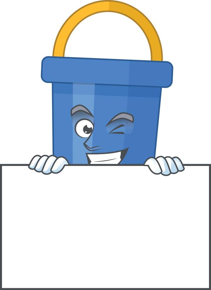 Cartoon character of blue sand bucket vector