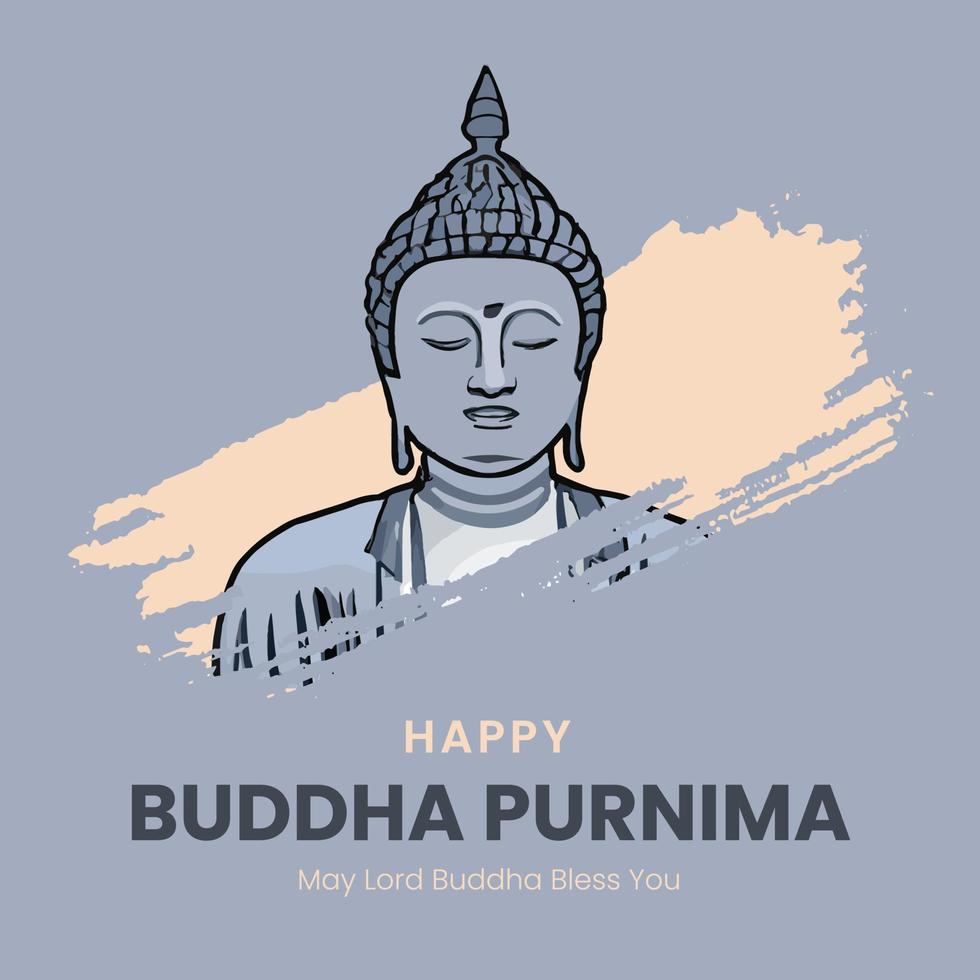 Buda purnima póster vector Arte