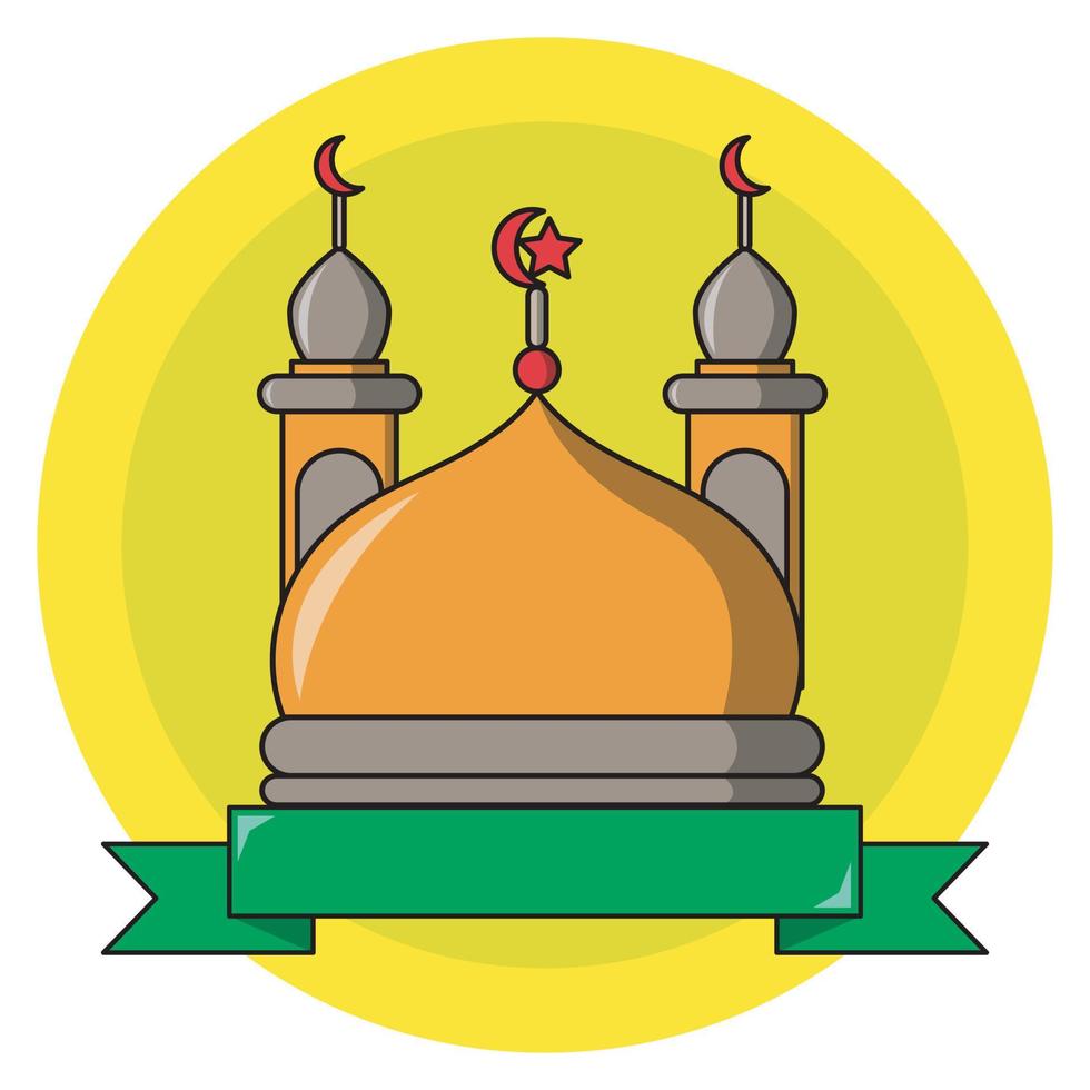 mosque design to celebrate ramadan vector