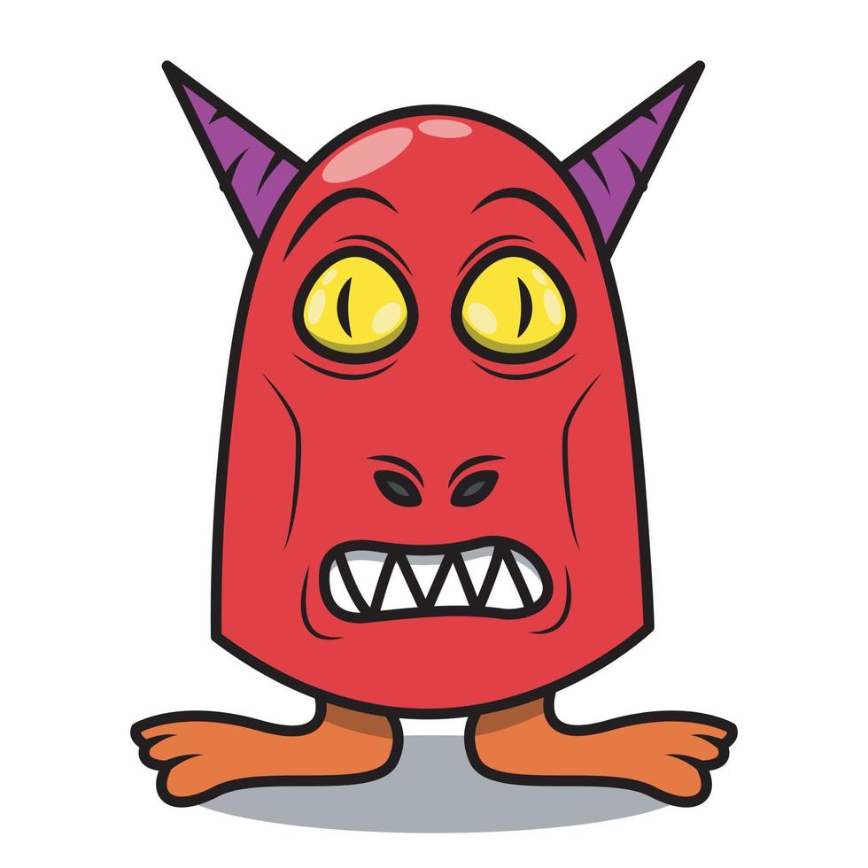 Cute Cartoon Monsters illustration. Flat vector