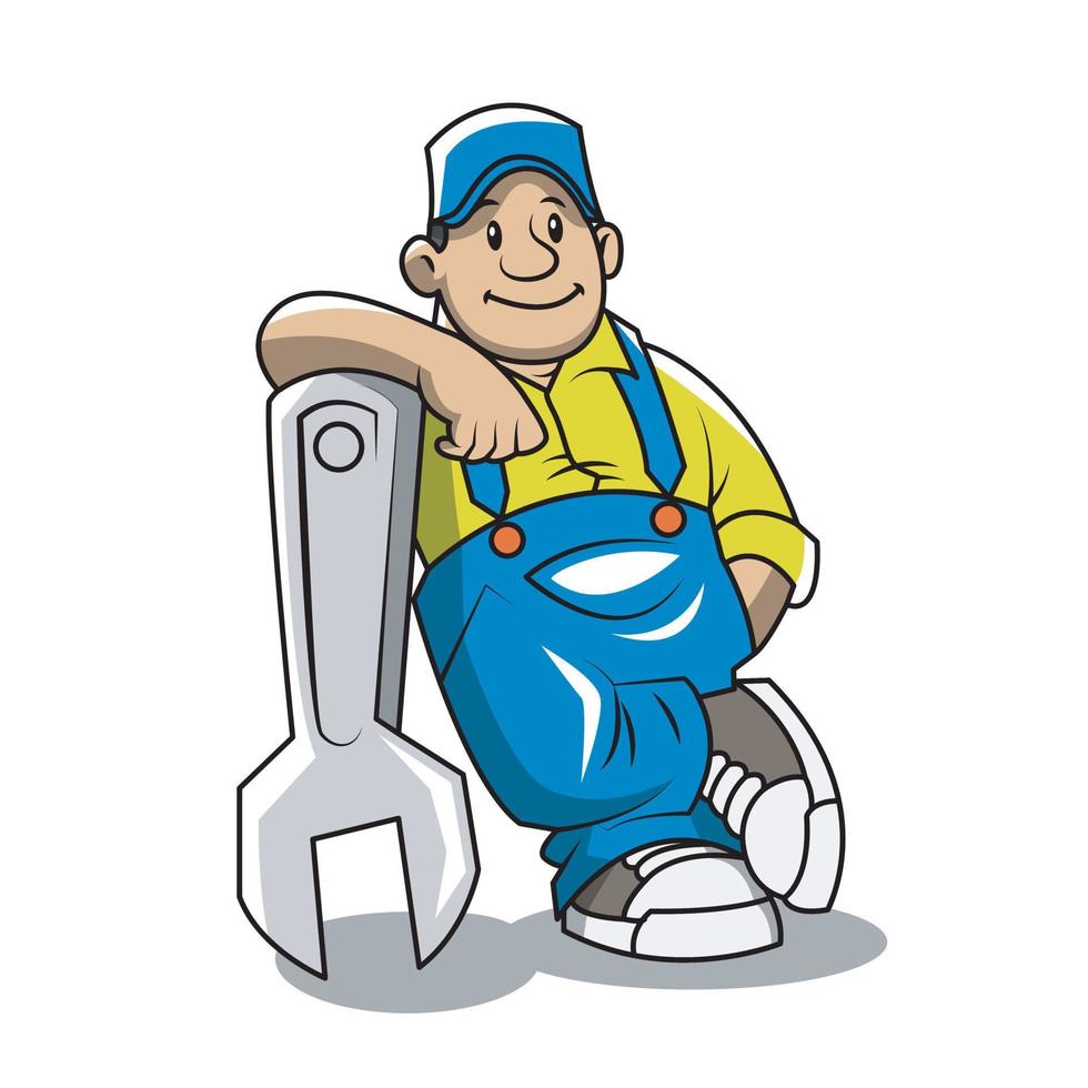 a construction worker or mechanic vector