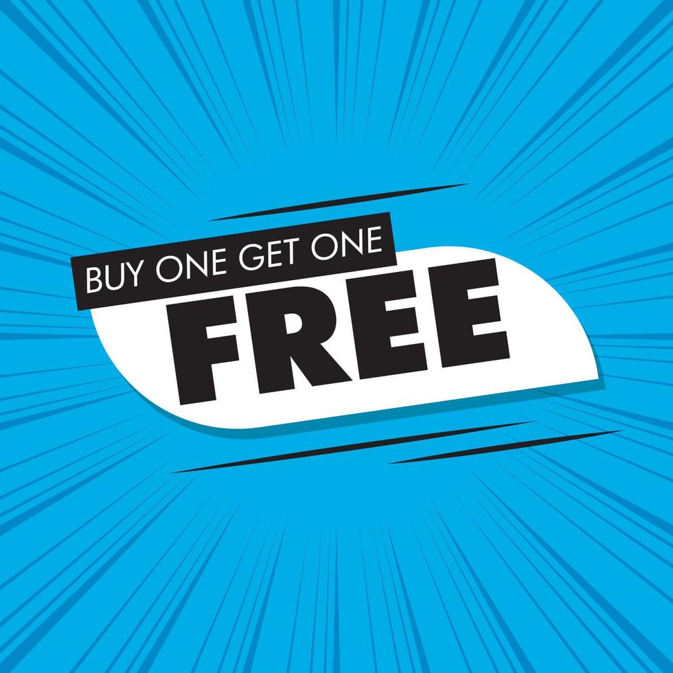 Buy one get one free sale yellow banner vector