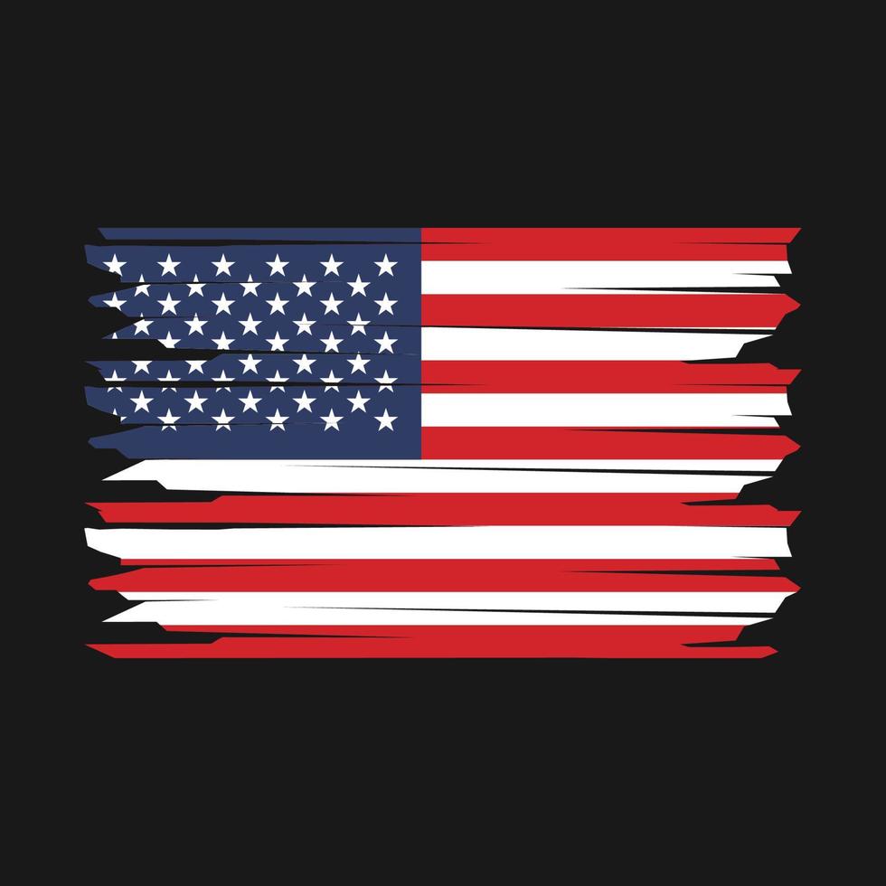 ilustración de la bandera americana vector