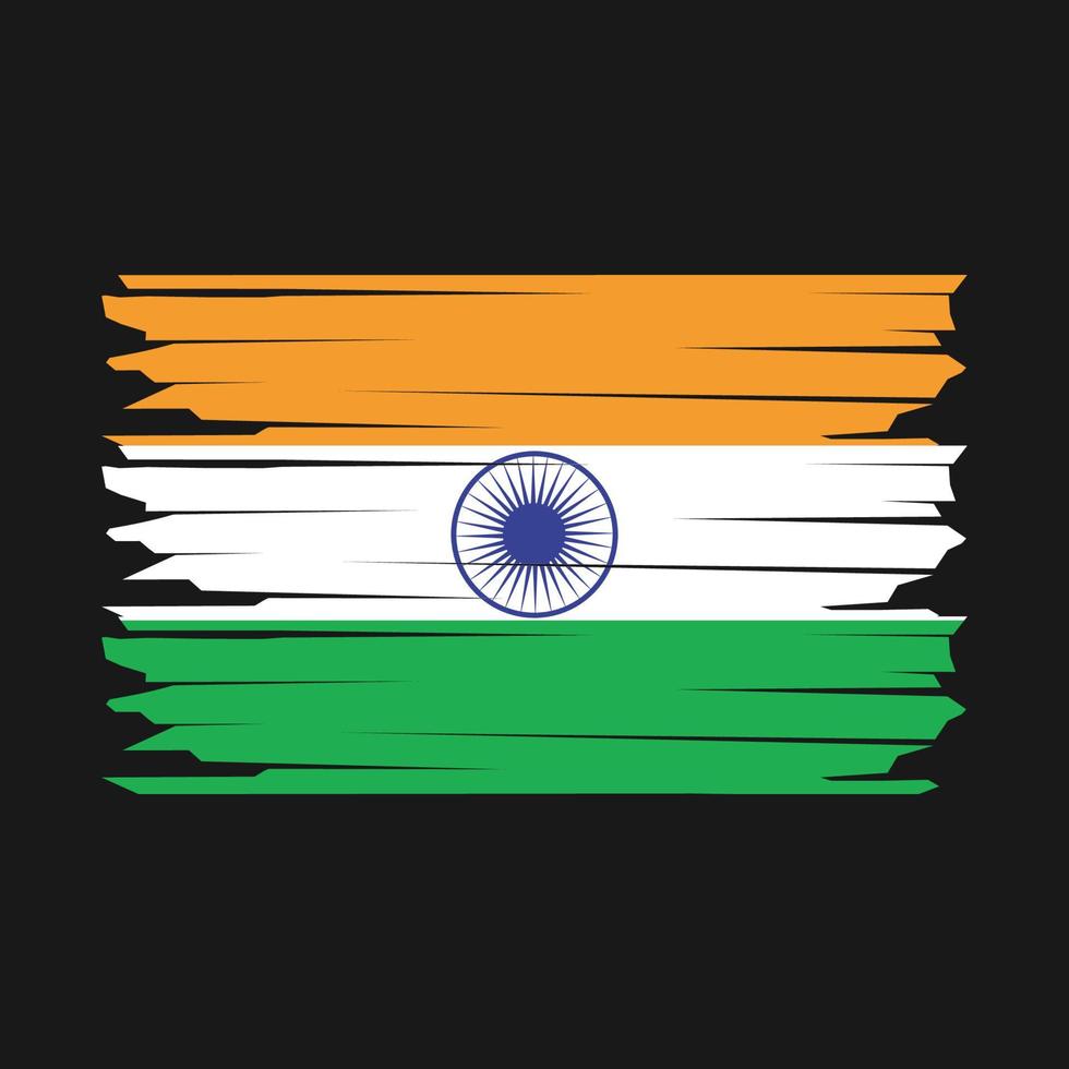 ilustración de la bandera de la india vector