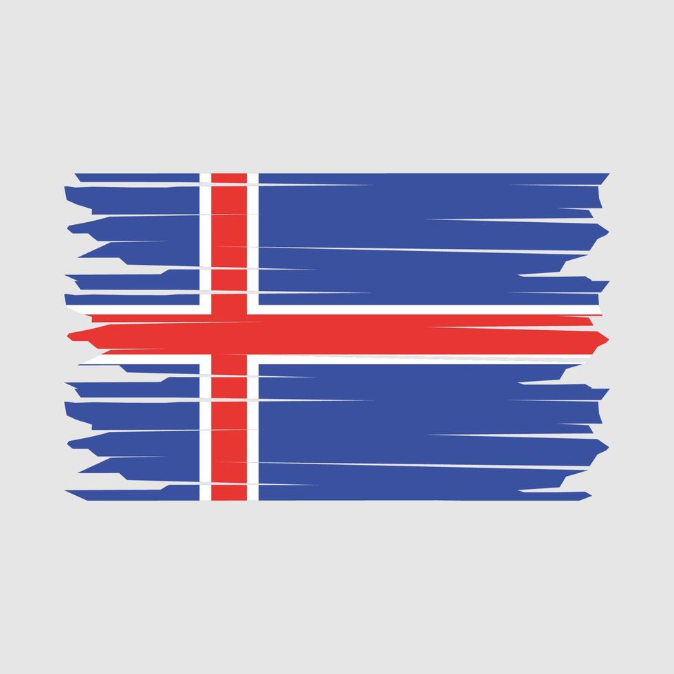 ilustración de la bandera de islandia vector