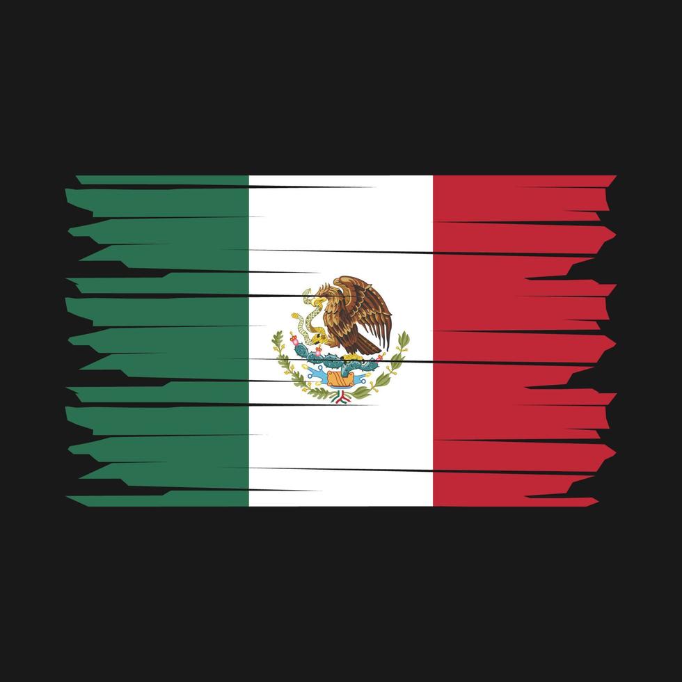 ilustración de la bandera de méxico vector