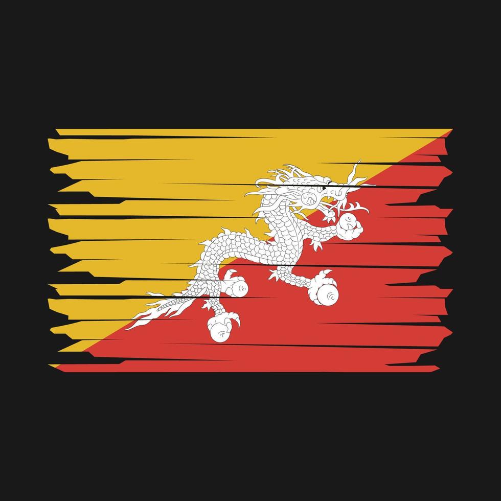 Bhutan Flag Illustration vector