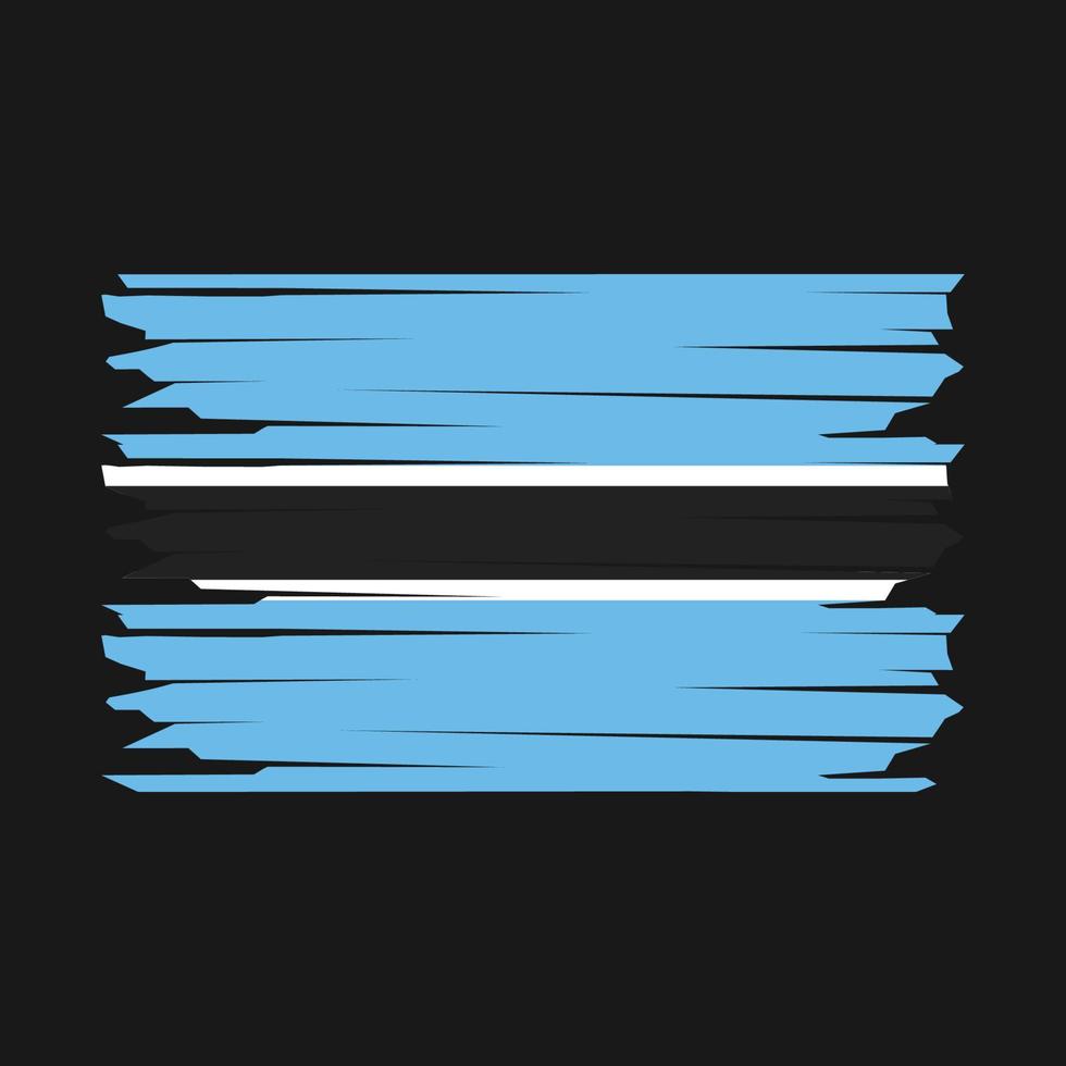 Botswana Flag Illustration vector