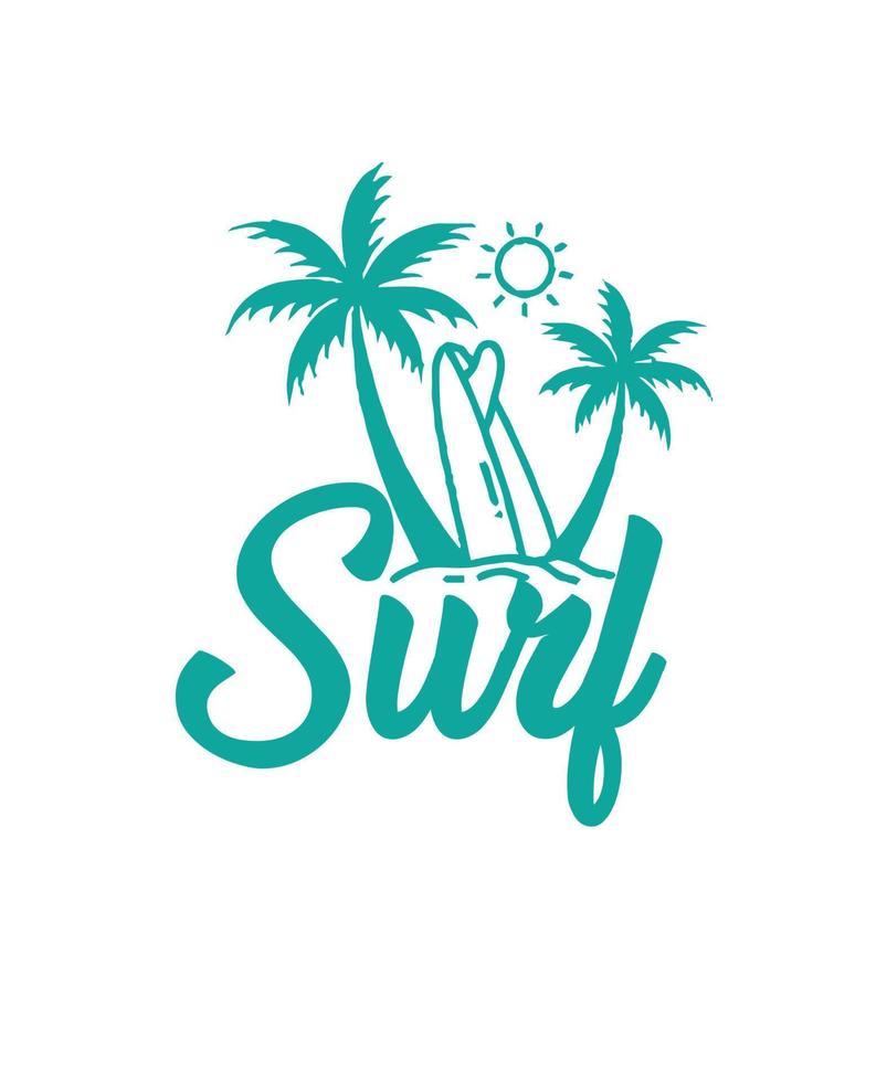 Surf t shirt template design. vector