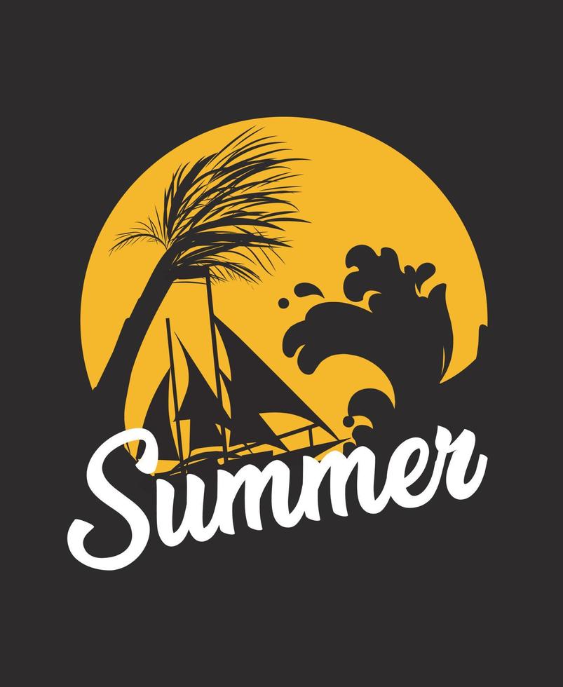 diseño de plantilla de camiseta de verano. vector