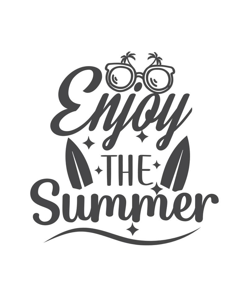 Typography summer t shirt template design. vector