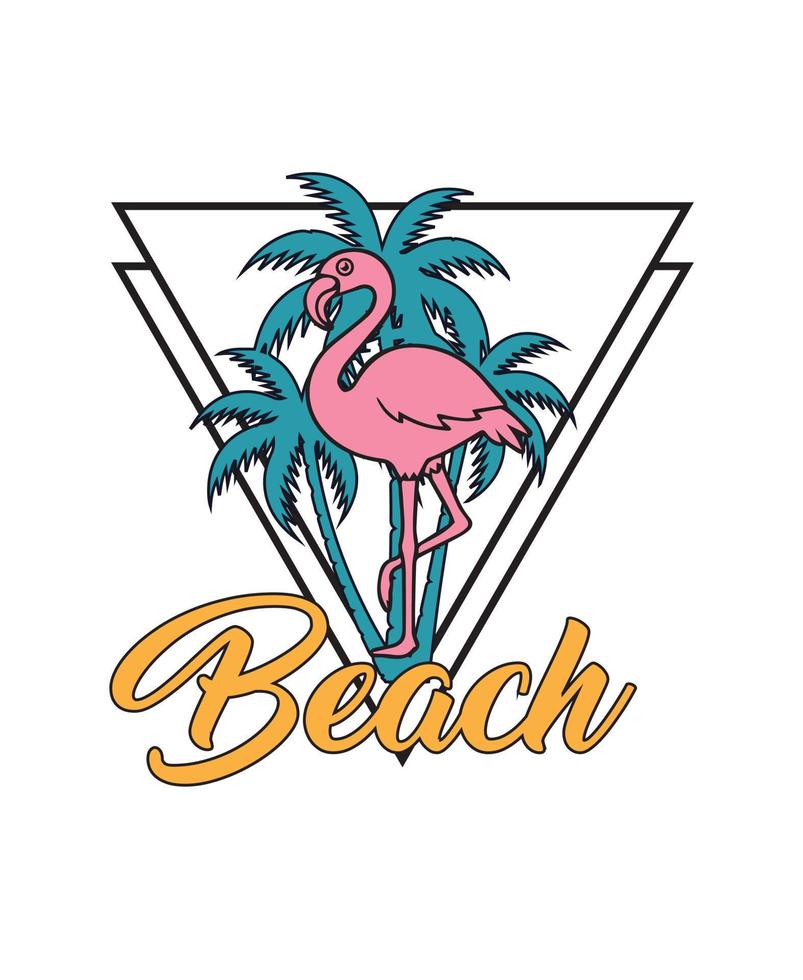 Beach t shirt template. vector