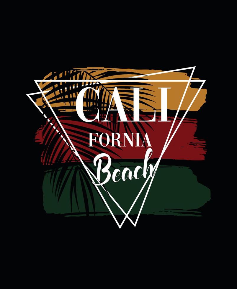 diseño de plantilla de camiseta de playa de california. vector