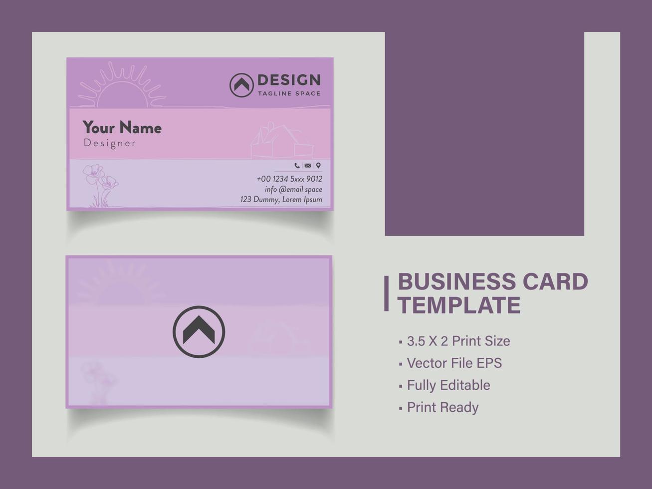 Elegant Minimalistic Business Card Template vector