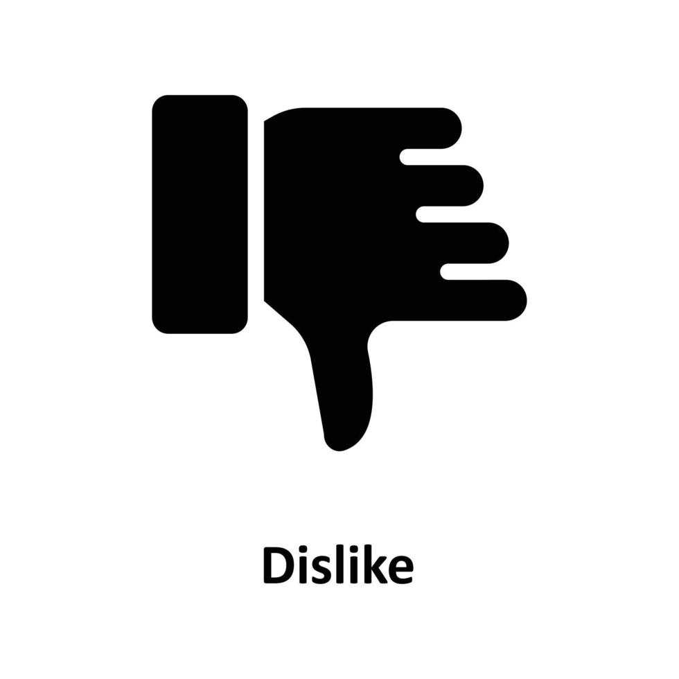 Dislike Vector  Solid Icons. Simple stock illustration stock