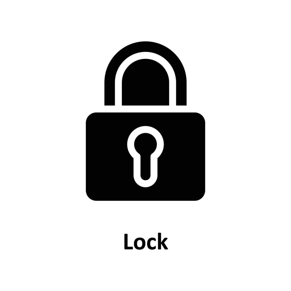 Lock Vector  Solid Icons. Simple stock illustration stock