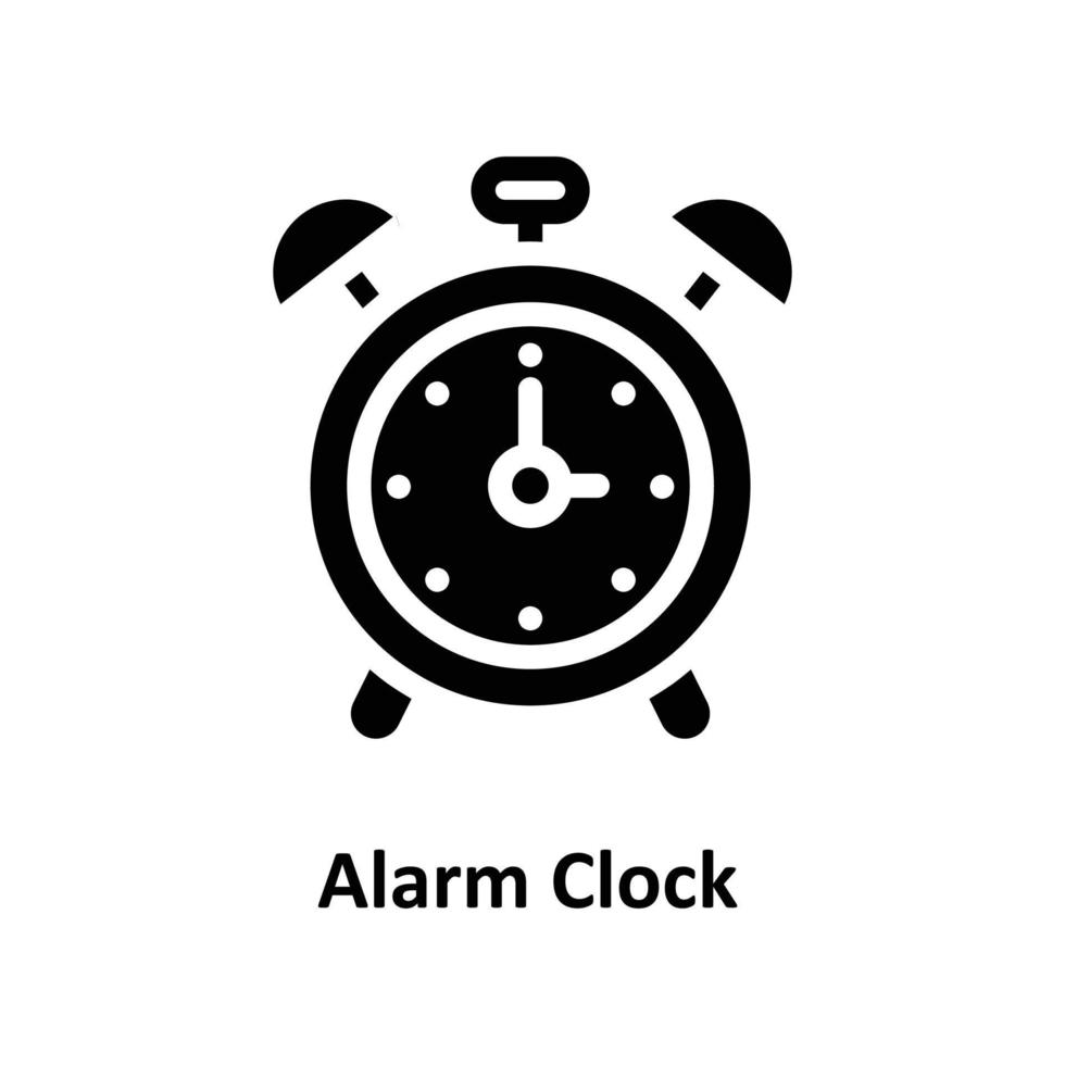 Alarm Clock Vector  Solid Icons. Simple stock illustration stock