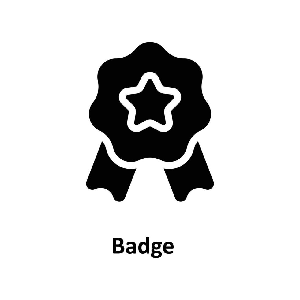 Badge  Vector  Solid Icons. Simple stock illustration stock