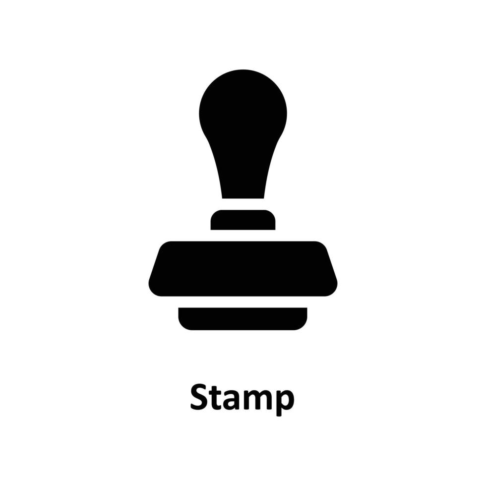 Stamp Vector  Solid Icons. Simple stock illustration stock