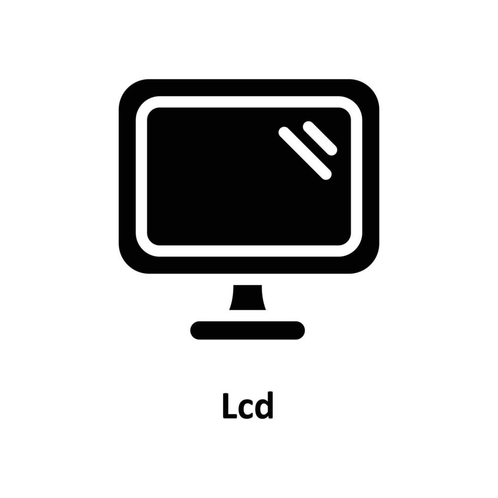 Lcd Vector  Solid Icons. Simple stock illustration stock