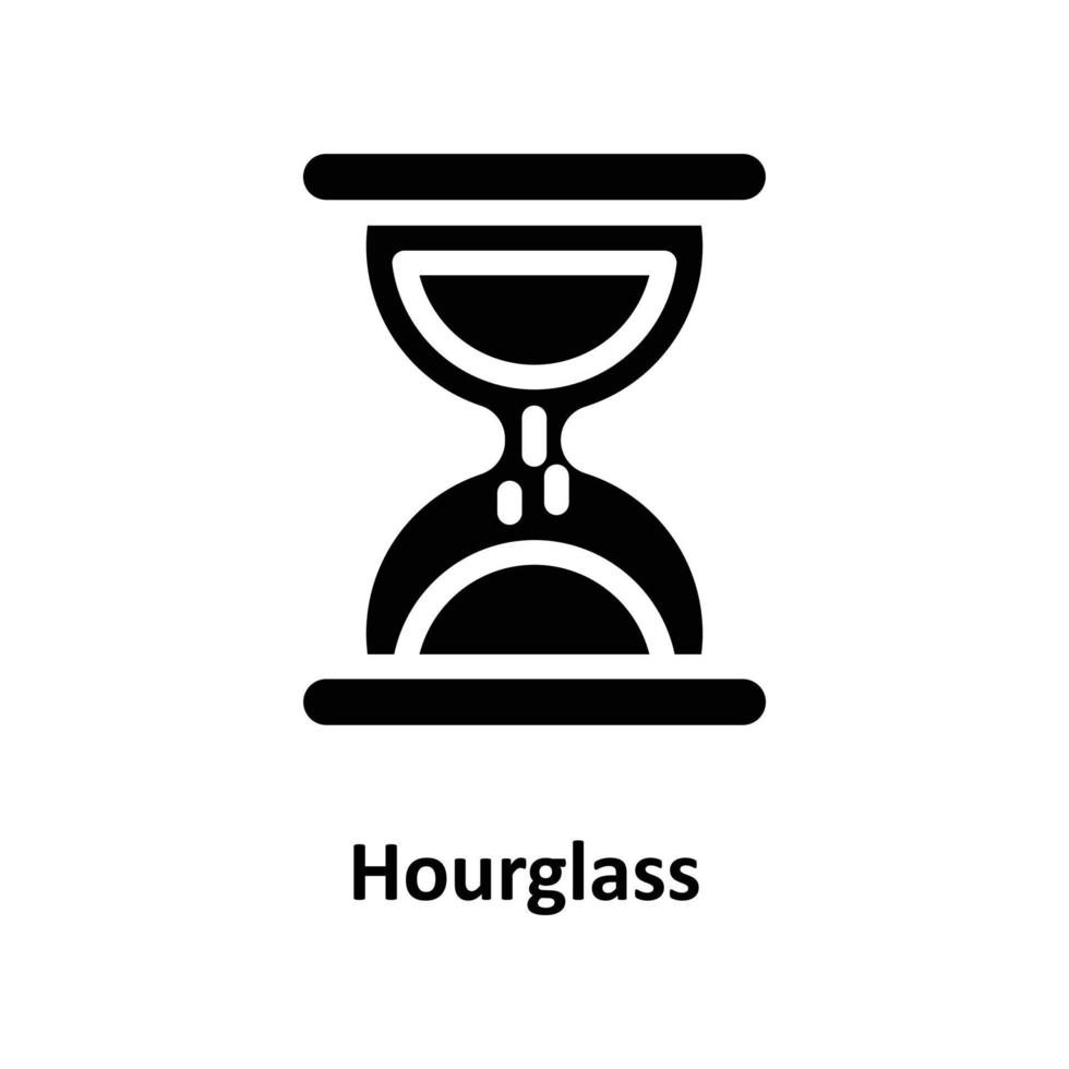 Hourglass  Vector  Solid Icons. Simple stock illustration stock