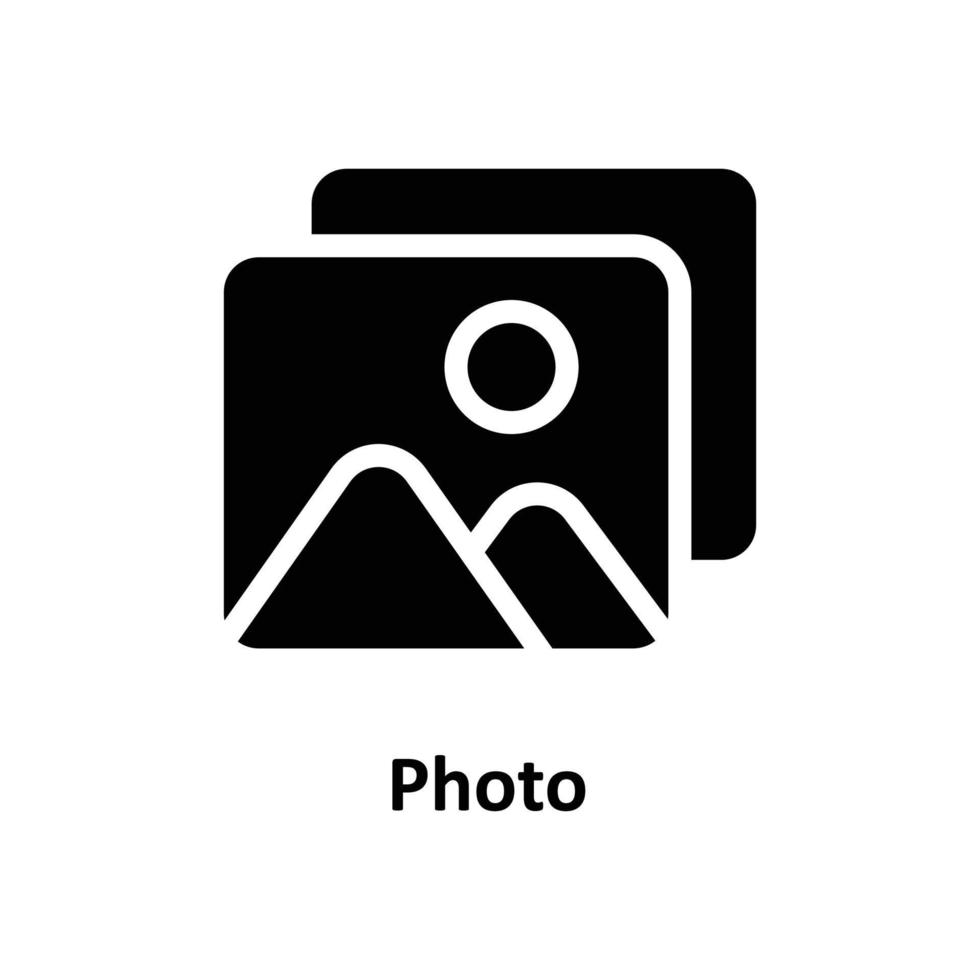 Photo Vector  Solid Icons. Simple stock illustration stock