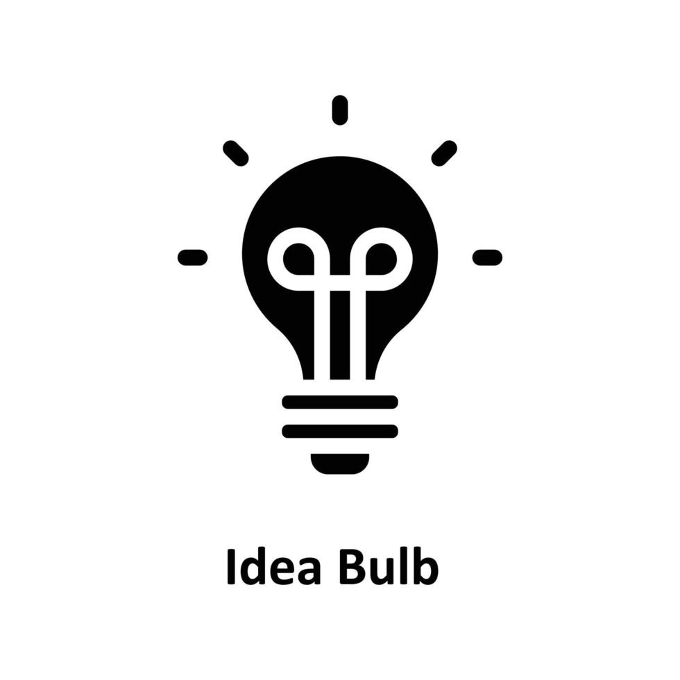 Idea Bulb  Vector  Solid Icons. Simple stock illustration stock