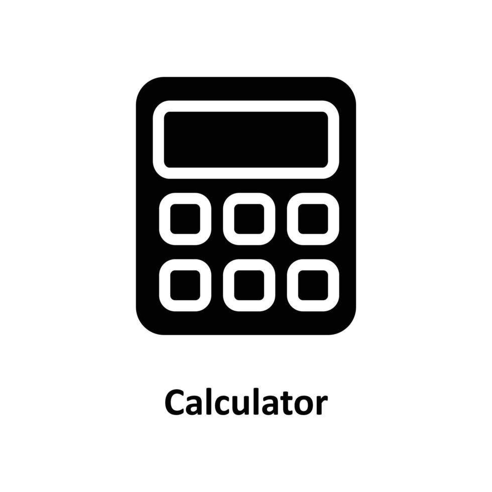 calculadora vector sólido iconos sencillo valores ilustración valores