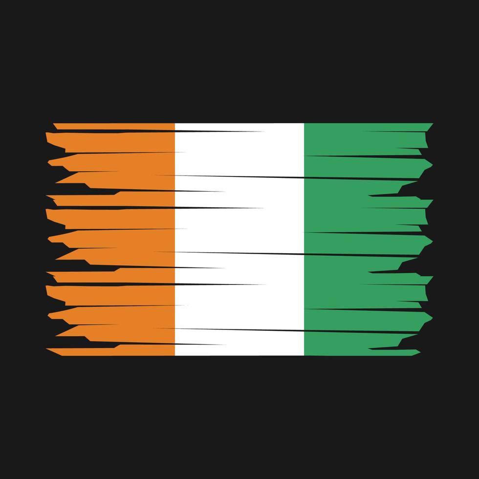 Ivory Coast Flag Illustration vector