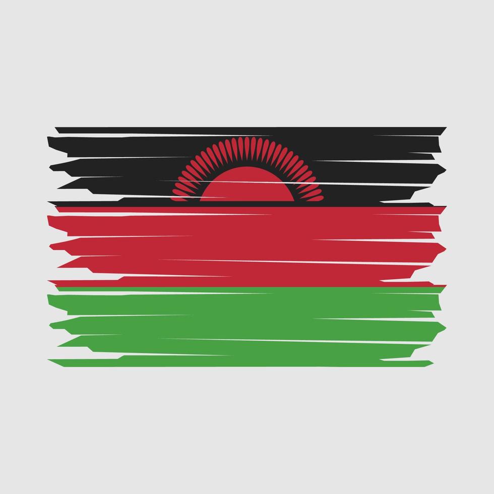 Malawi Flag Illustration vector
