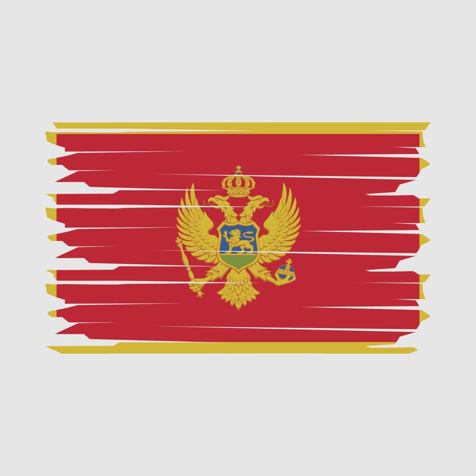 montenegro bandera ilustración vector