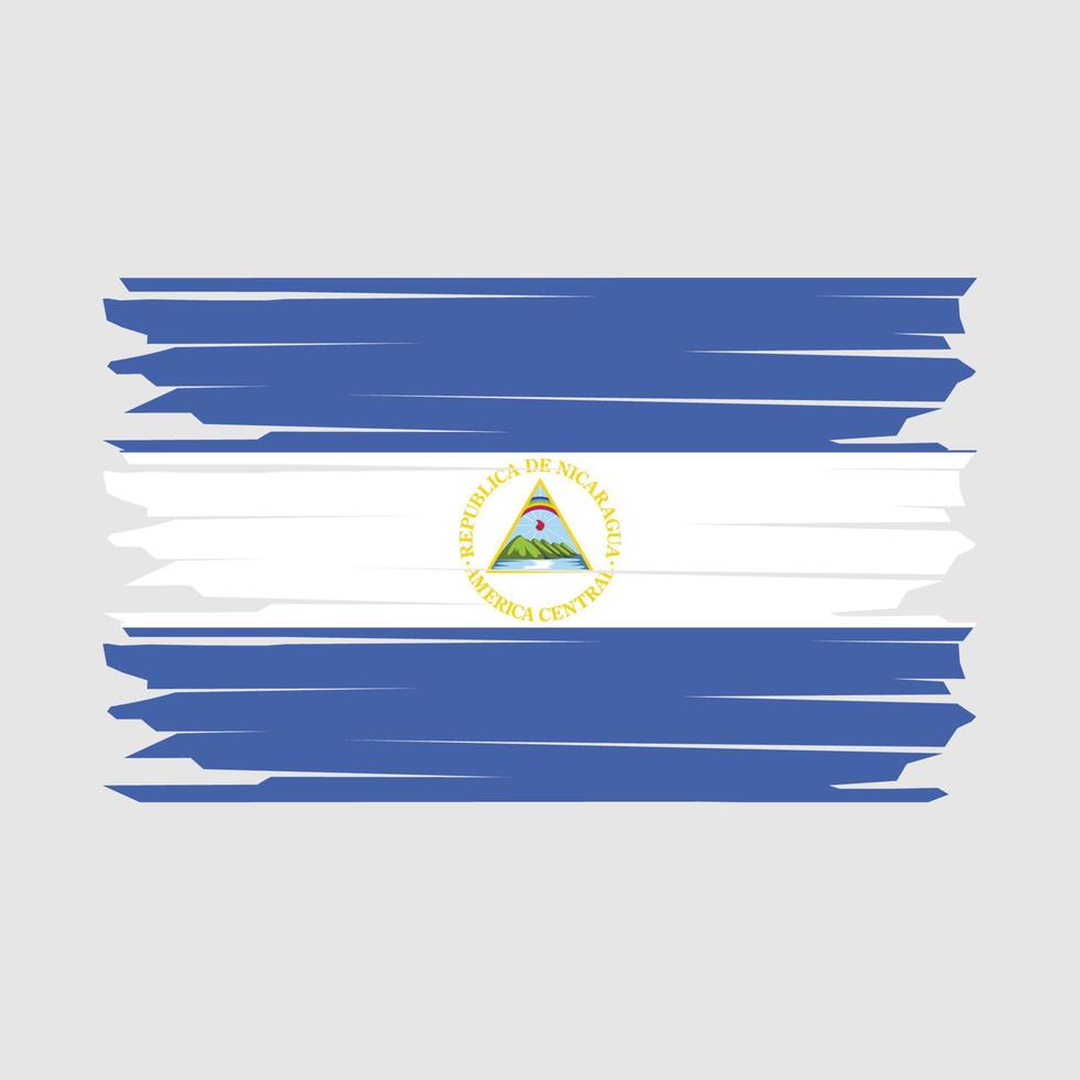 ilustración de la bandera de nicaragua vector
