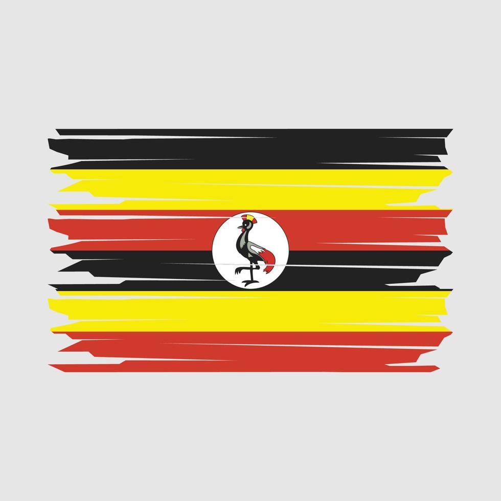 Uganda Flag Illustration vector