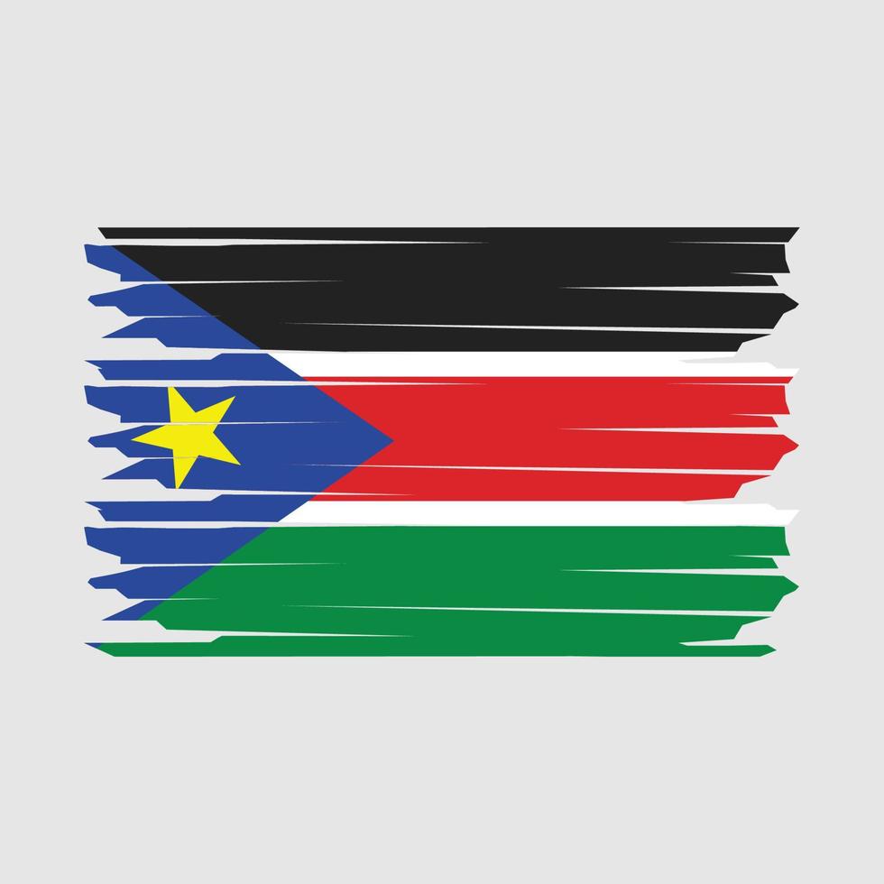 South Sudan Flag Illustration vector