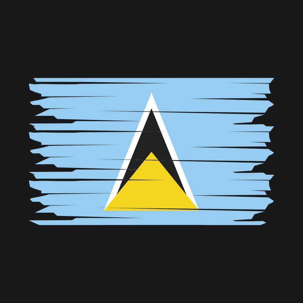 Saint Lucia Flag Illustration vector