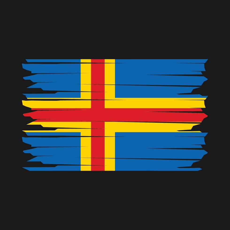 Aland Islands Flag Illustration vector