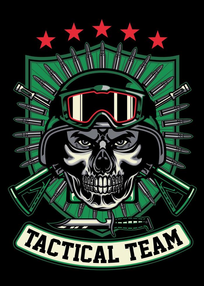 soldier wearing skull mask vector