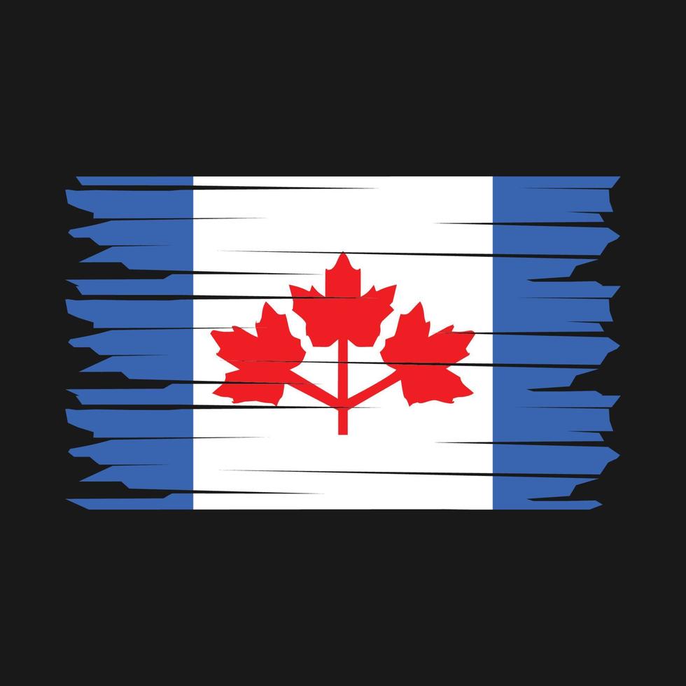 ilustración de la bandera de canadá vector