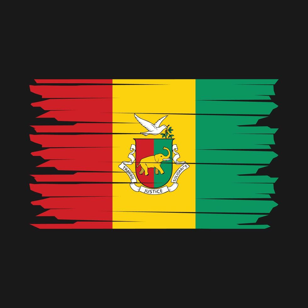 Guinea Flag Illustration vector
