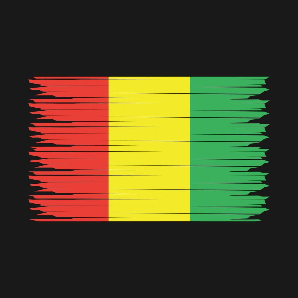 Guinea Flag Illustration vector